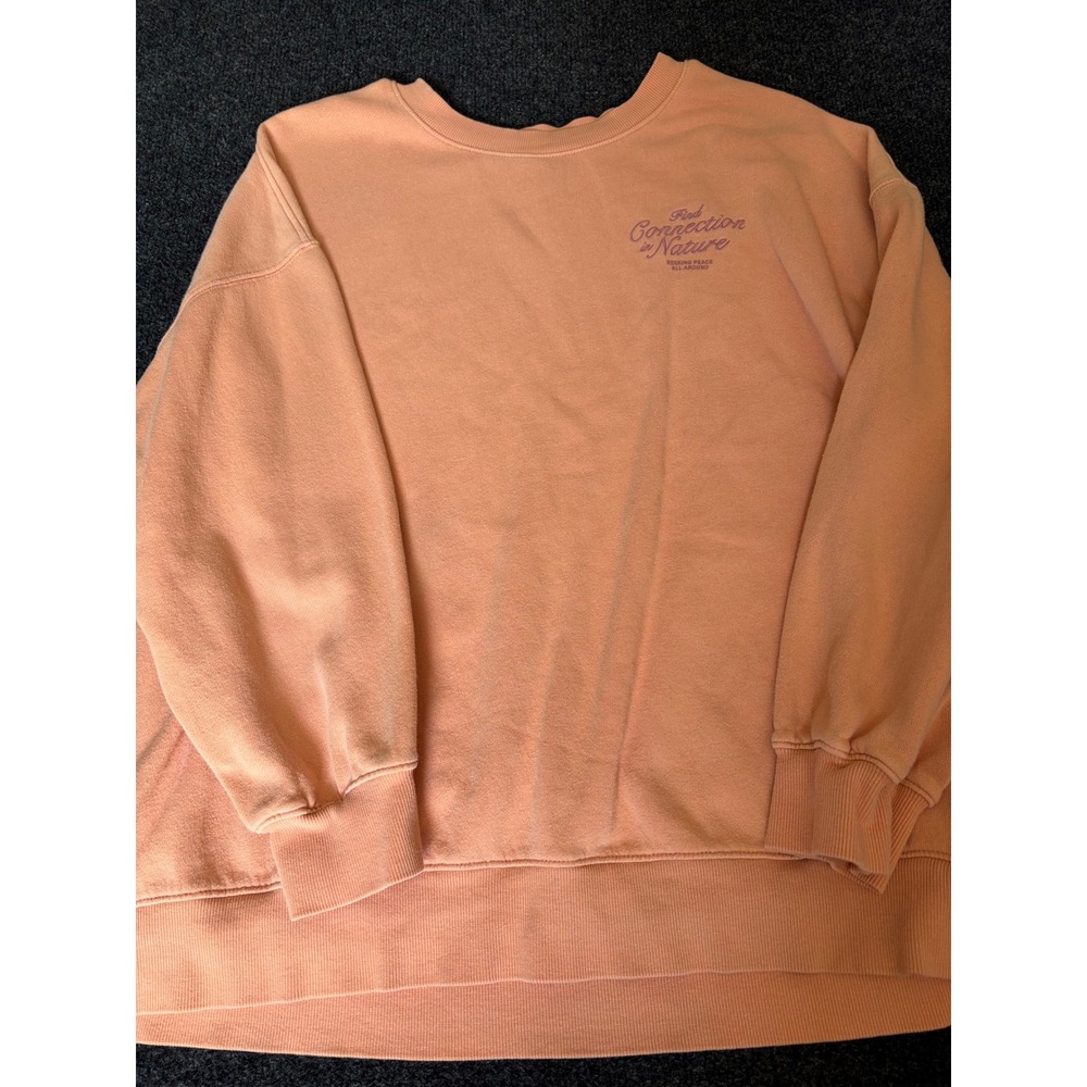 Old Navy Womens SoComfortable Sweatshirt Peach Orange Connection In Nature L